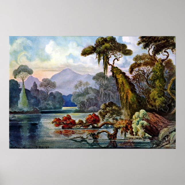 Poster Rio da selva Ernst Haeckel Ceylon (Frente)