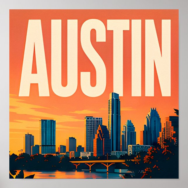 Poster Rio de Austin Texas Capitol (Frente)
