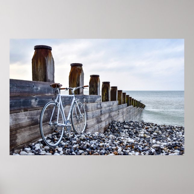 POSTER RIO DE BICICLETA DE PRAIA DE EASTBOURNE (Frente)
