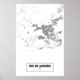 Poster Rio de Janeiro, Brasil (preto no branco)