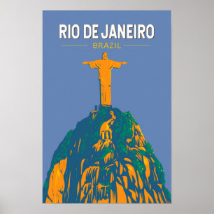 Poster Rio De Janeiro Brasil Viagem Arte Vintage