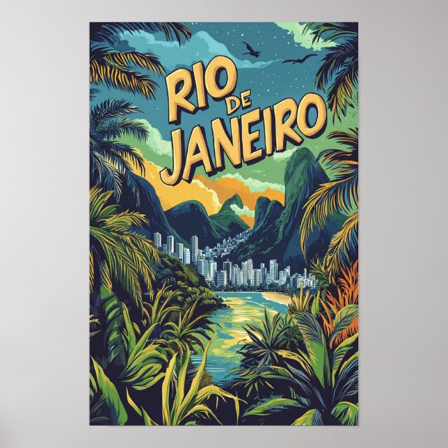 Poster Rio de Janeiro Brazil Travel (Frente)