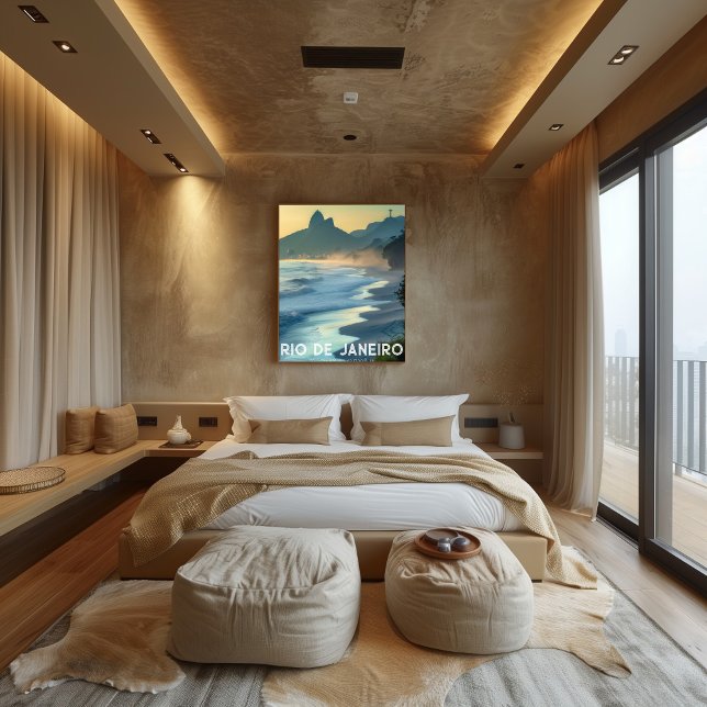 Pôster Río de Janeiro: Ciudad Maravillosa Playas Skyline (Criador carregado)