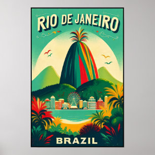 Poster Rio de Janeiro: Cores Vibrantes do Brasil