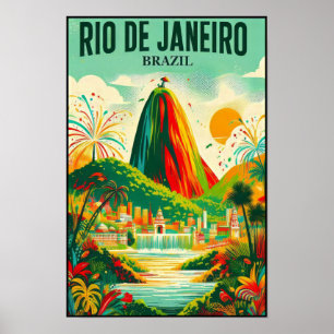 Poster Rio de Janeiro: Cores Vibrantes do Brasil