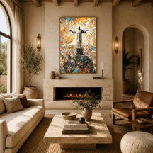 Rio de Janeiro Cristo Redentor Abstrato Drip