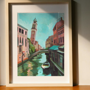 Poster Rio dei Greci, Veneza, Itália