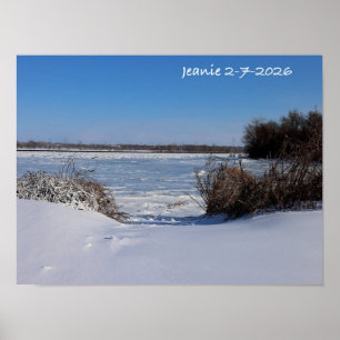 Poster Rio Delaware com neve