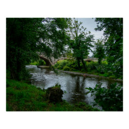 Pôster Rio Elwy sereno e Ponte de St. Asaph