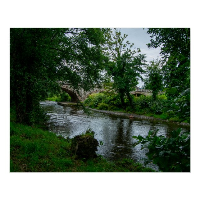 Pôster Rio Elwy sereno e Ponte de St. Asaph (Frente)