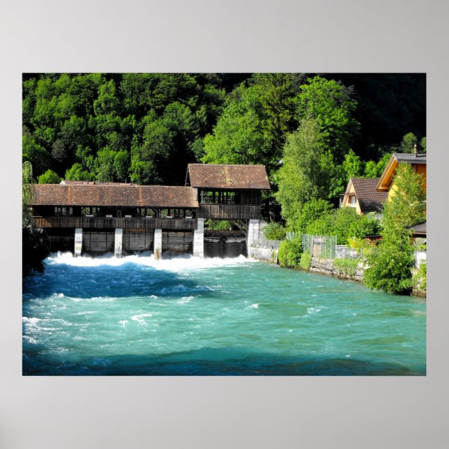 Pôster Rio em Interlaken, a oeste de Suiça (Frente)