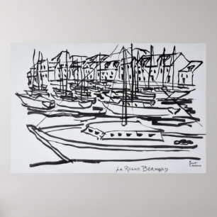 Poster Rio La Vilaine La Roche-Bernard, Bretanha