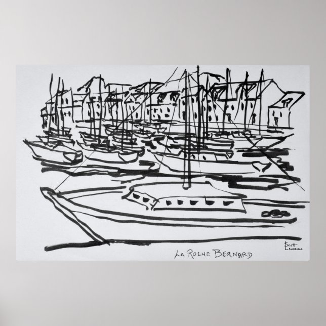 Poster Rio La Vilaine | La Roche-Bernard, Bretanha (Frente)