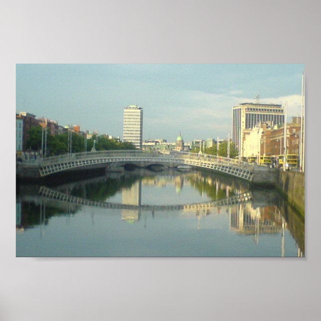 Poster Rio Liffey, Centro Da Cidade De Dublin (Frente)