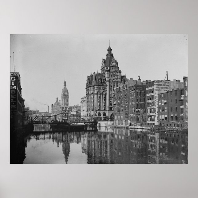 Pôster Rio Milwaukee e Dowtown (Frente)