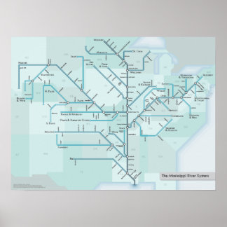 Poster Rio Mississippi 18 x 24