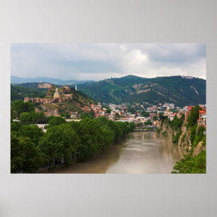 Poster Rio Mt'k'vari Fluindo, Tbilisi