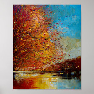 Poster Rio, pintura de abstrato.