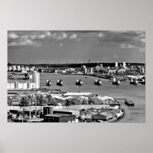 Poster Rio Thames Flood Barrier Greenwich Londres