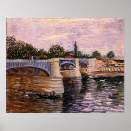 Poster Rio Van Gogh Seine com Pont del Grande Jette