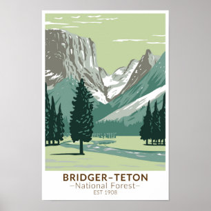 Poster Rio Verde Superior da Floresta Nacional de Bridger