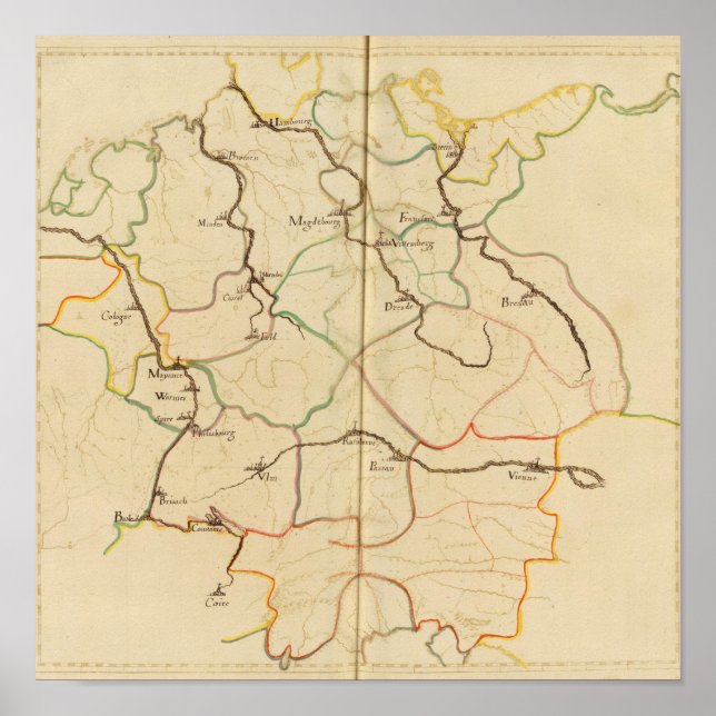 Poster Rios e Vales da Alemanha (Frente)