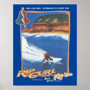 Poster Ripcurl Pro 2000, Concorrência de Surfs