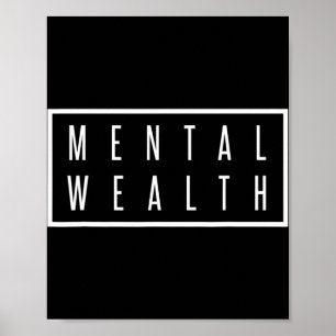 Poster Riqueza Mental Cuidados de Saúde Mental para Homen