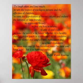 Pôster Rir muitas vezes e amar muito...