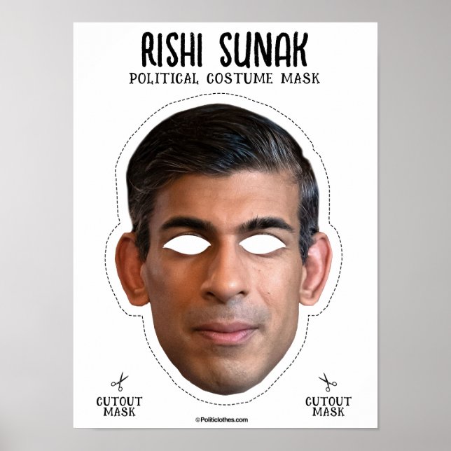 Poster Rishi Sunak Costume Mask (Frente)
