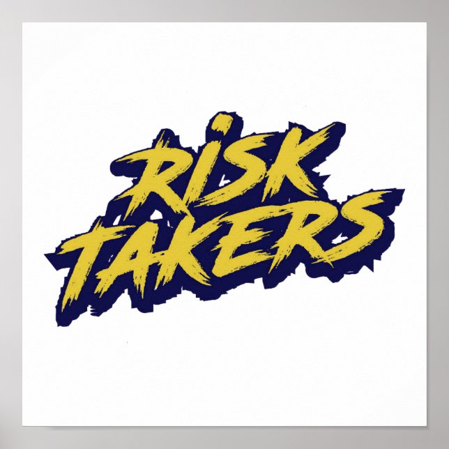 Poster "Risk Takers" Urban Style Typography (Frente)