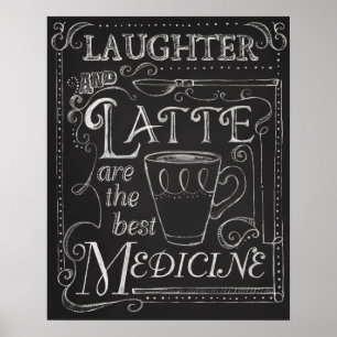 Poster Riso e Latte, arte do quadro do café