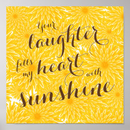 Pôster riso sentimental preenche meus dentes de coração