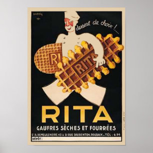 Poster Rita Biscuits Vintage Ad