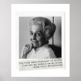 Poster Rita Levi-Montalcini cita Mulheres na Ciência