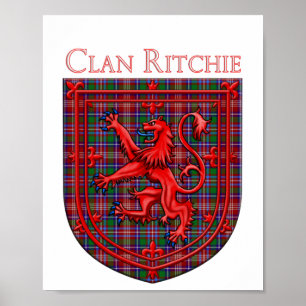 Poster Ritchie Tartan Scottish Xadrez Lion Rampant