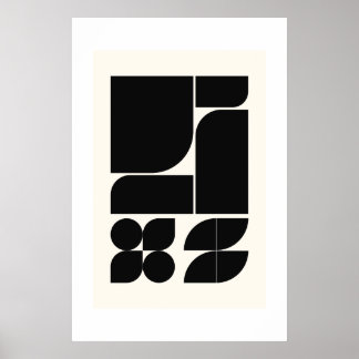 Poster Ritmo Estruturado : Arte Geométrica de Parede do M