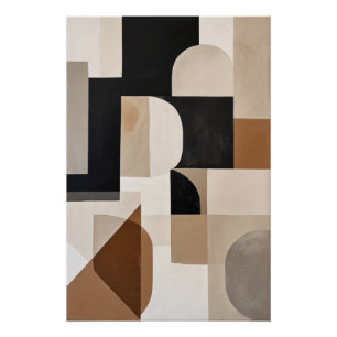 Pôster Ritmo Geométrico Sutil