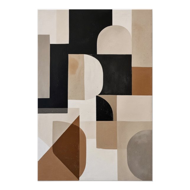 Pôster Ritmo Geométrico Sutil (Frente)