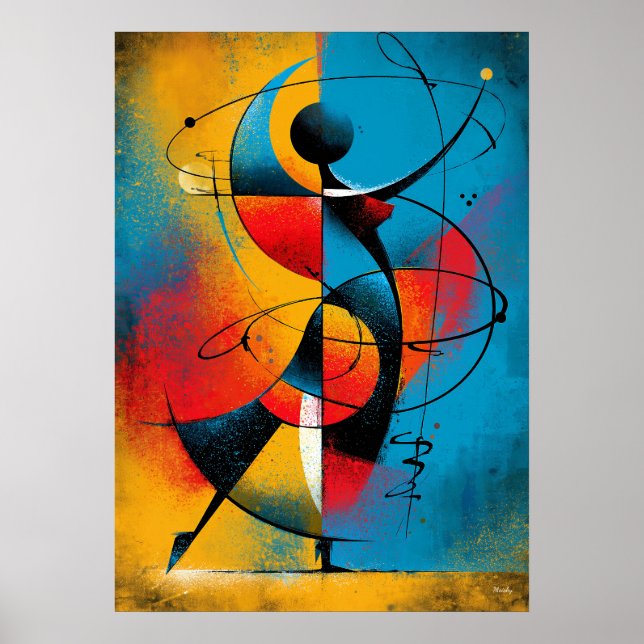 Poster Ritmo Orbital – Geométrico Abstrato Moderno (Frente)