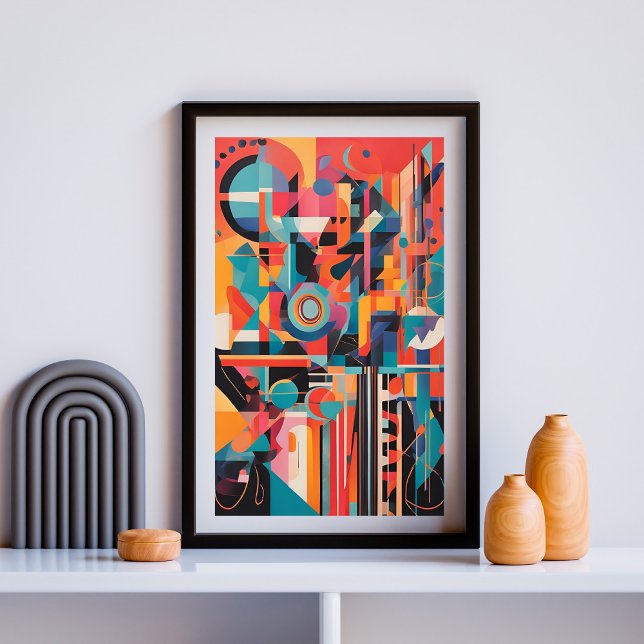 Poster Ritmos de Geometria Neon (Criador carregado)
