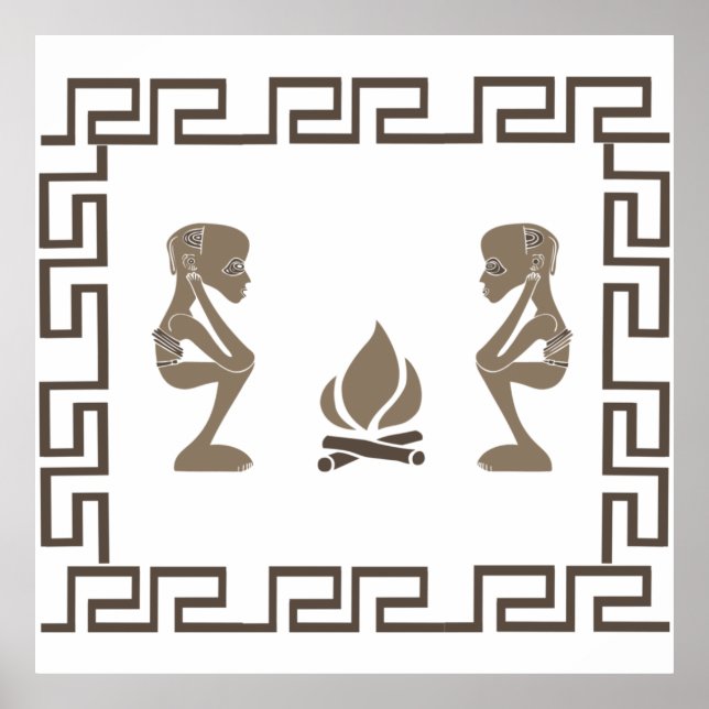 Poster ritual guerreiro da tribo africana (Frente)