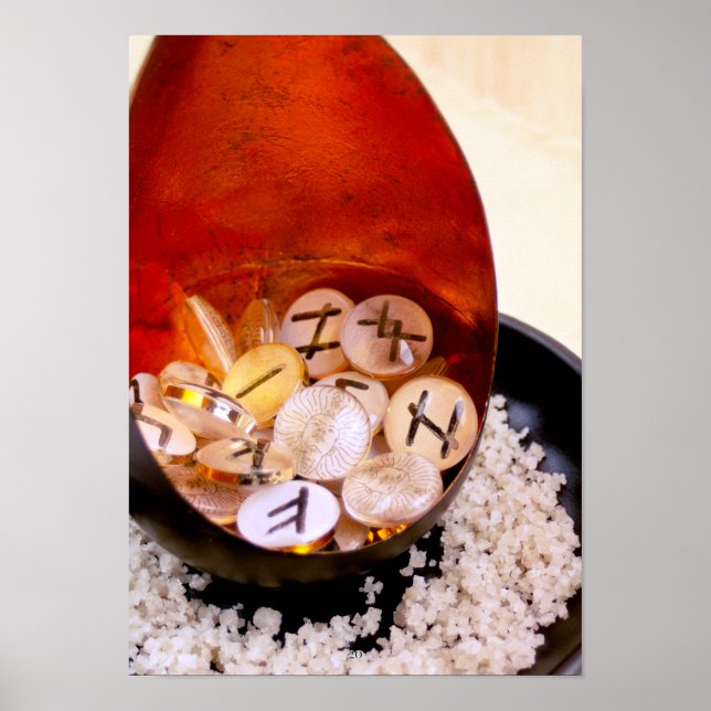 Poster Rituel de purification - Runes divinatoires (Frente)