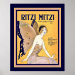Poster "Ritzi Mitzi" Art Deco Sheet Cobrir 16 x 20<br><div class="desc">Cobrir de Música "Ritzi Mitzi",  Folha de Arte em Bonito,  Disponível em outros tamanhos.</div>