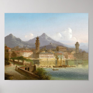 Poster Riva no lago Garda Johann Wilhelm Jankowsky