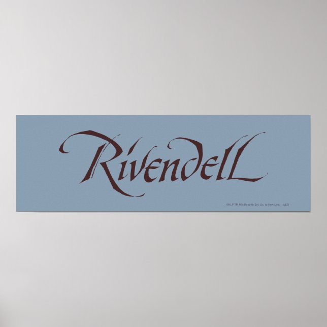 Pôster Rivendell Name Solid (Frente)