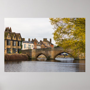 Poster River Great Ouse at St Ives Cambridgeshire UK