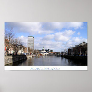 Pôster River Liffey & Liberty Hall - Irlanda