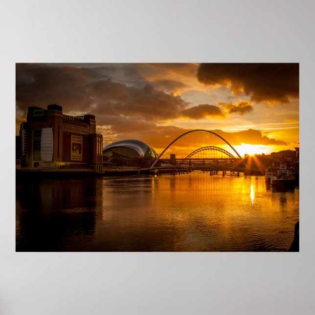 Pôster River Tyne at Sunset (Frente)