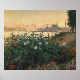 Poster Riverbank Flor, Argenteuil - Claude Monet